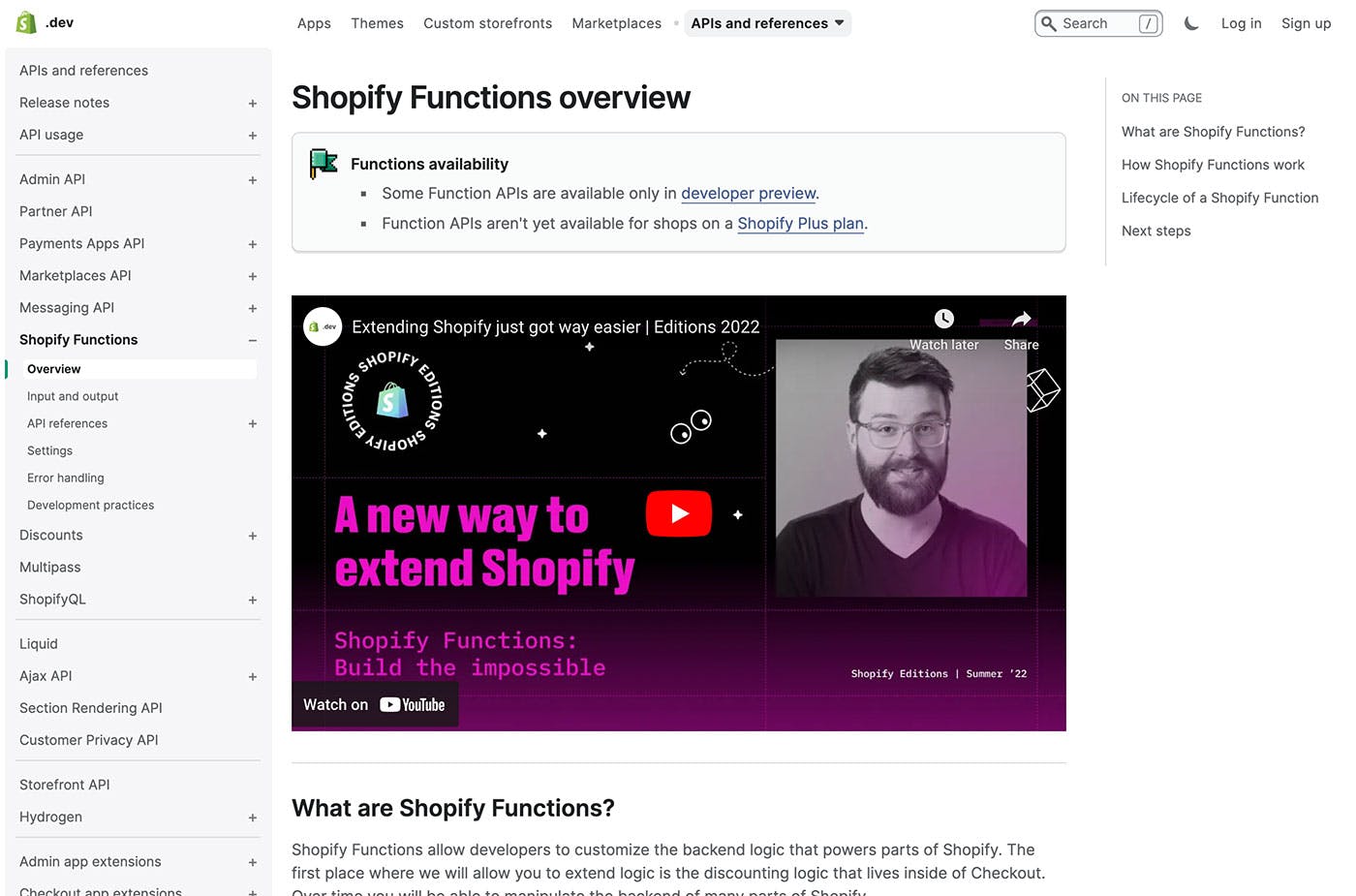 Official Shopify Dev Documentation